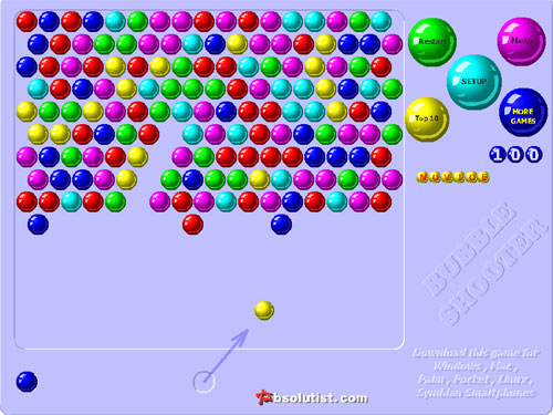 Pop the colored bubbles in Bubble Shooter 2
